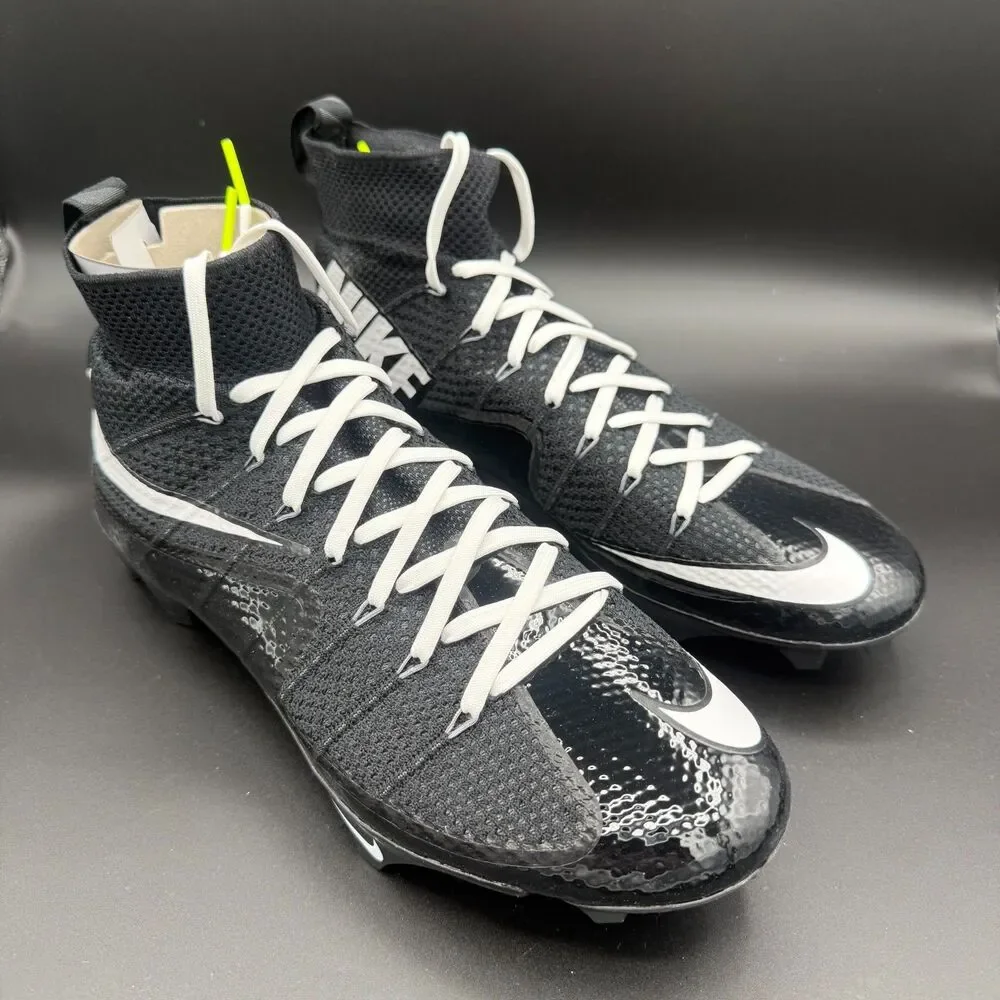 Nike Vapor Edge 360 Untouchable Football Cleats Black White Volt FQ0235-001